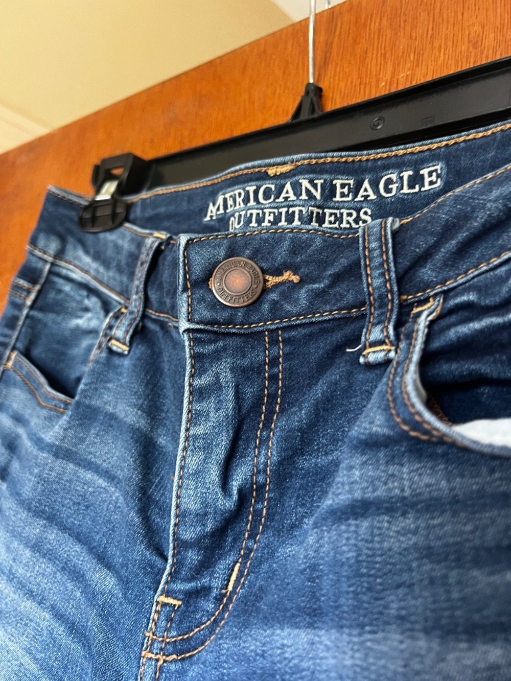 American Eagle Outfitters Vintage Collection Distressed Jeggings Dark Wash Sz 8